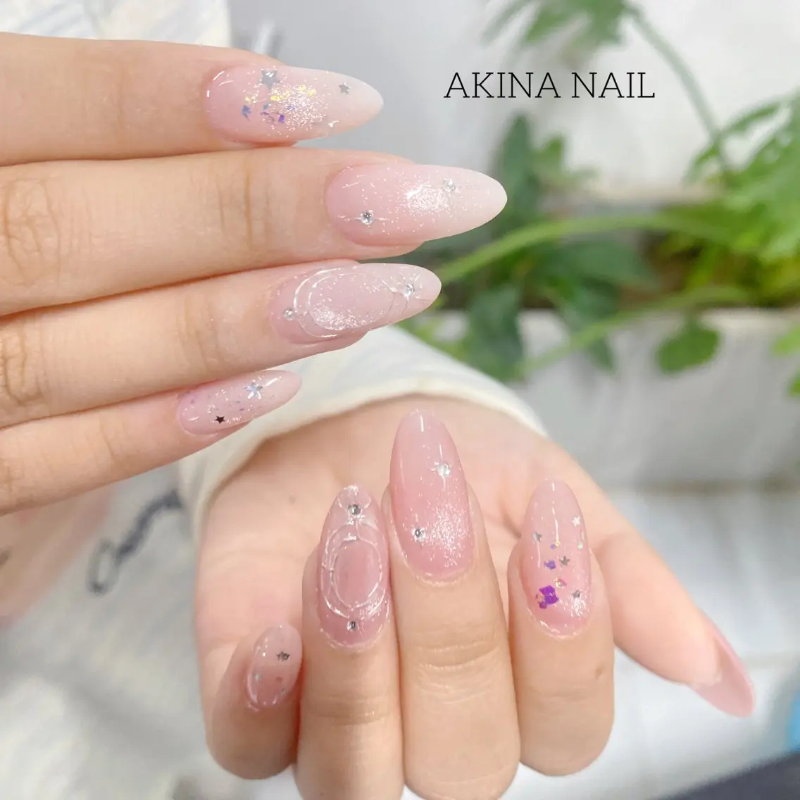 セミロング ハンドネイル Akina Nail 亀戸のネイルデザイン