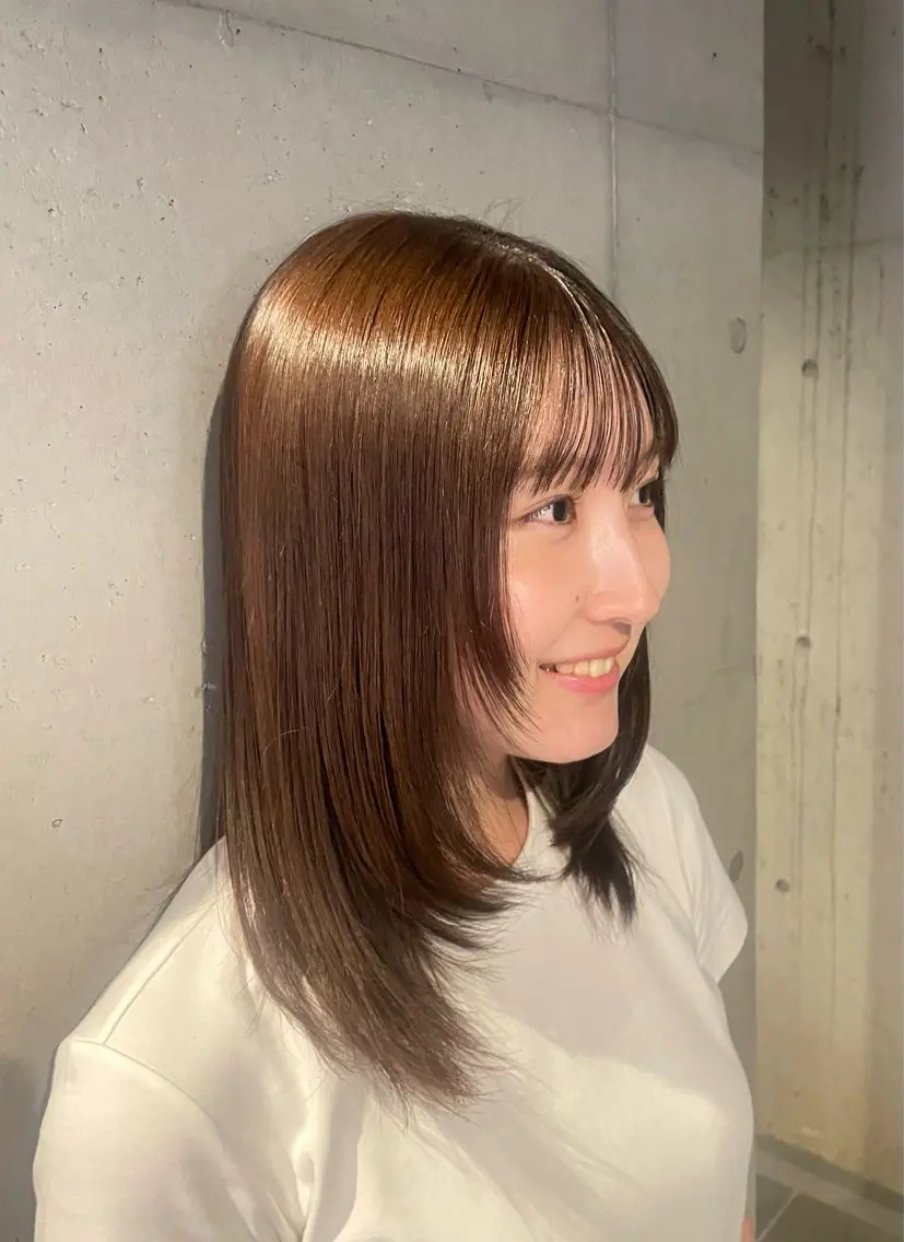 ミディアム カラー ブラウンカラー .⋆𝜗𝜚カラー モデル募集/yuuのヘアスタイル