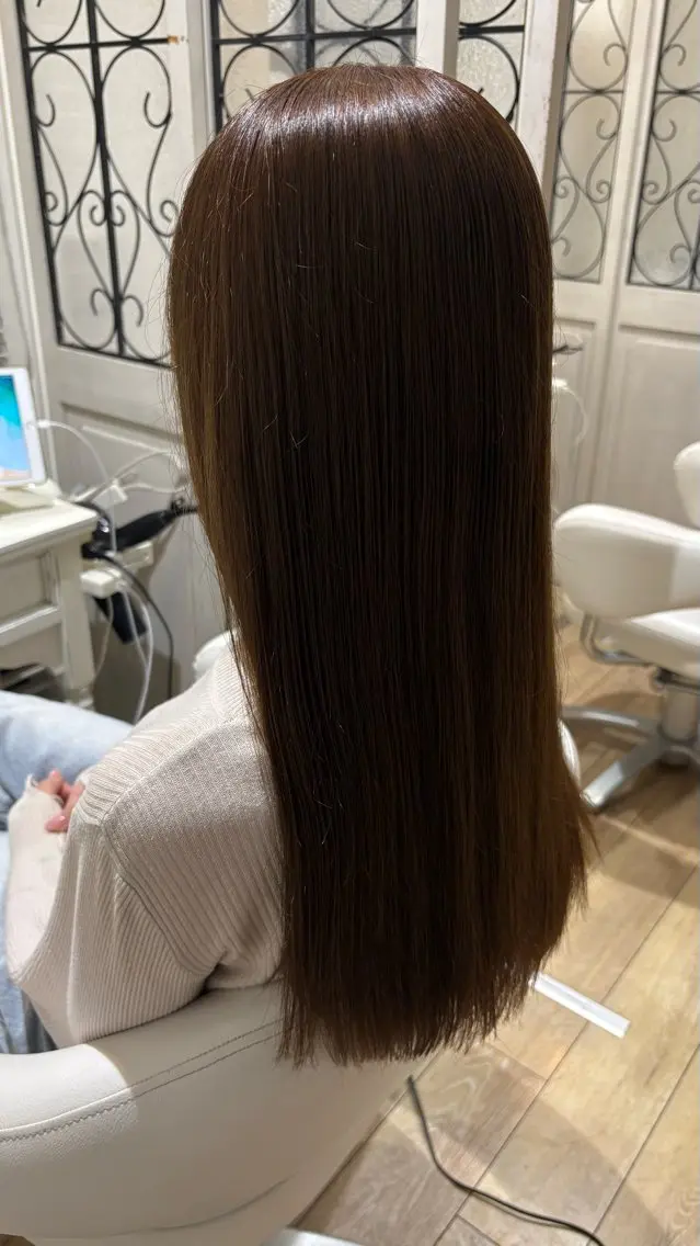 ロング カラー カット トリートメント 似合わせ 顔周りYUUGAのヘアスタイル