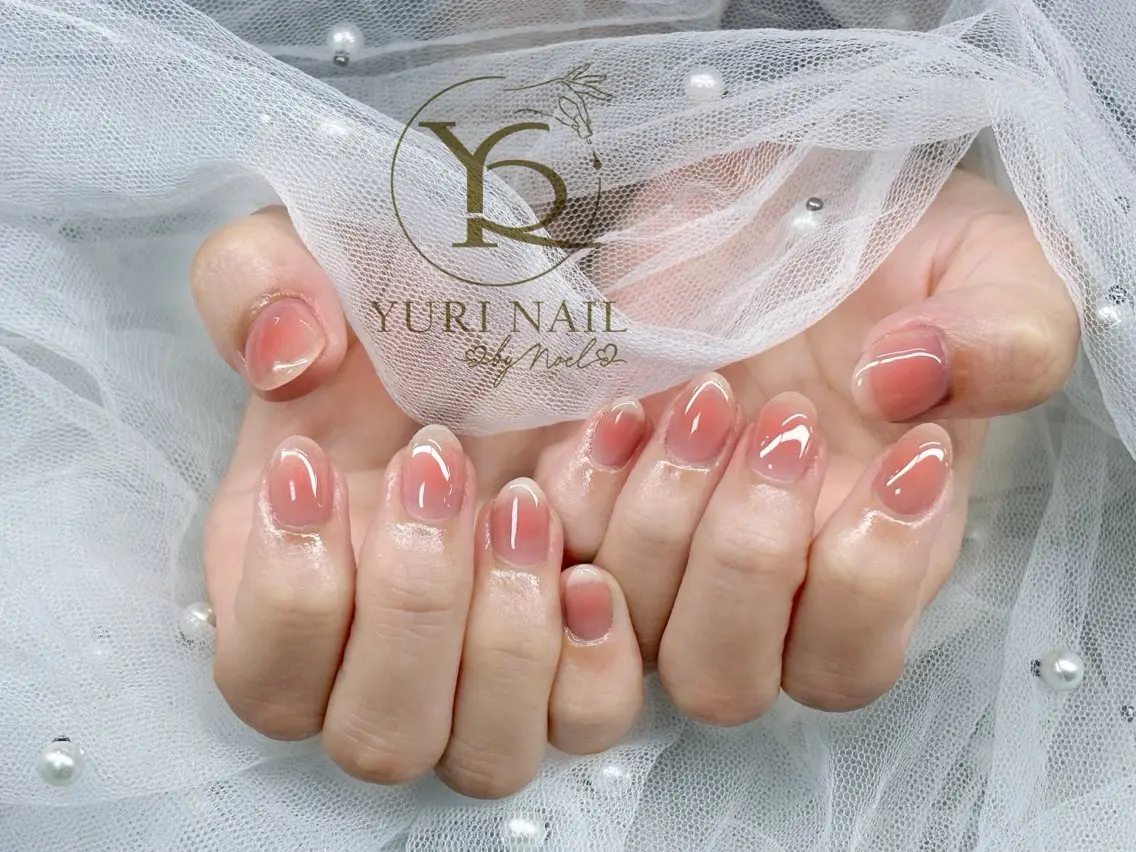 ネイル チークネイル フットネイル グラデーション 韓国ネイル 持ち込み YURI Nail NARITAのネイルデザイン