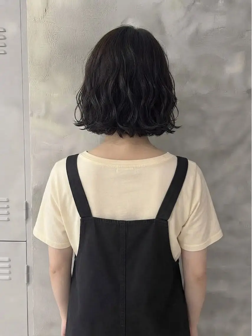 ミディアム ミディアムパーマ ボブ カット パーマ 大久保 愛のヘアスタイル