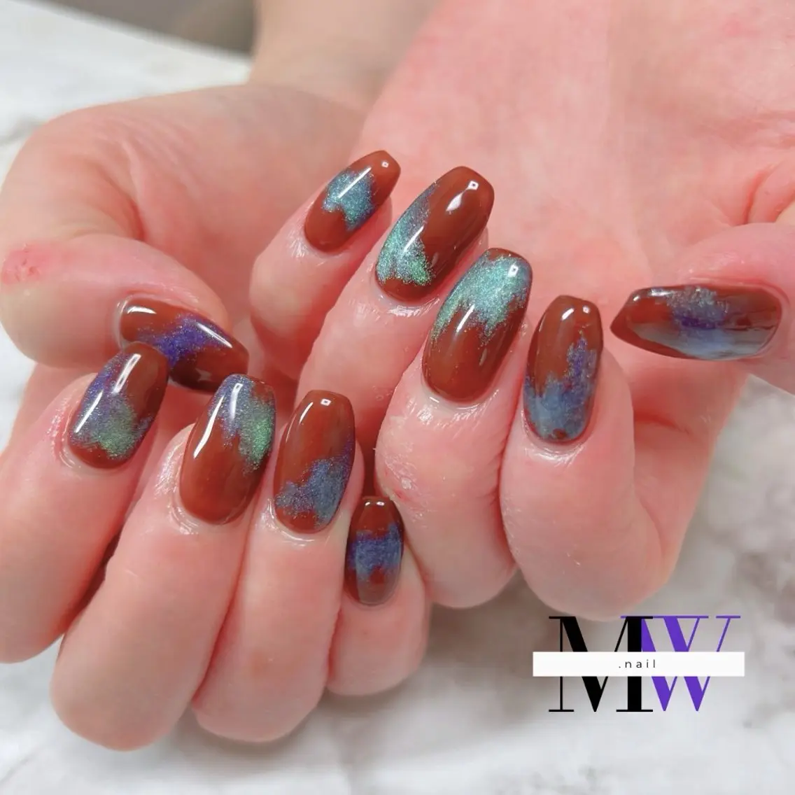 ネイル アートネイル マグネットネイル ハンドネイル MW .nailのネイルデザイン