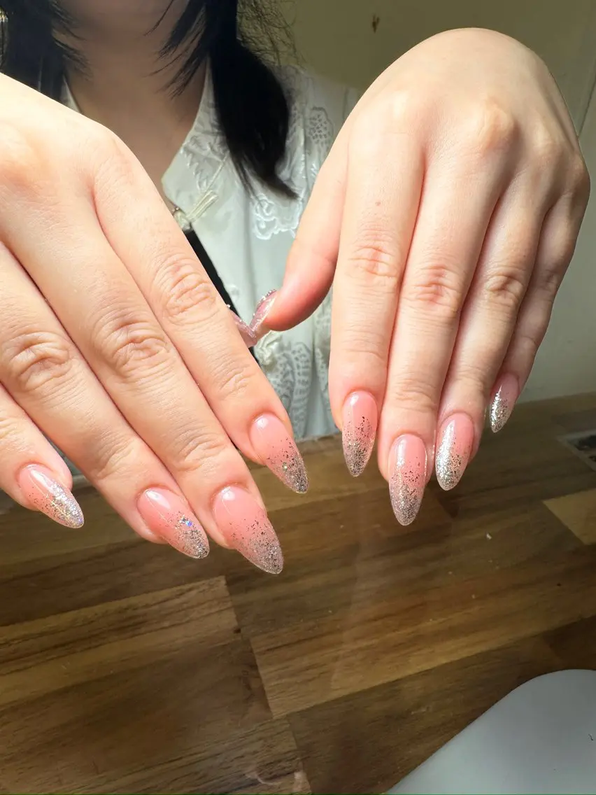ネイル ハンドネイル ユリ🎀長さだし/ パラジェル/持ち込みのネイルデザイン