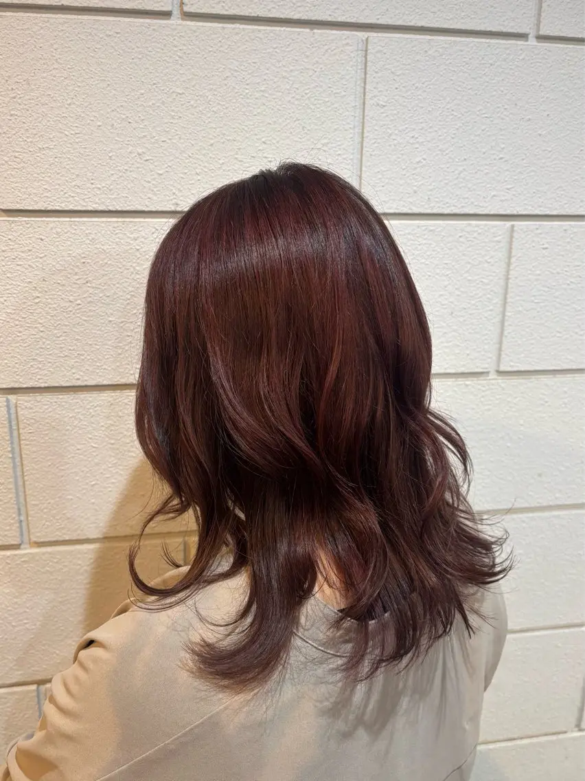 ミディアム カラー 平野 礼のヘアスタイル