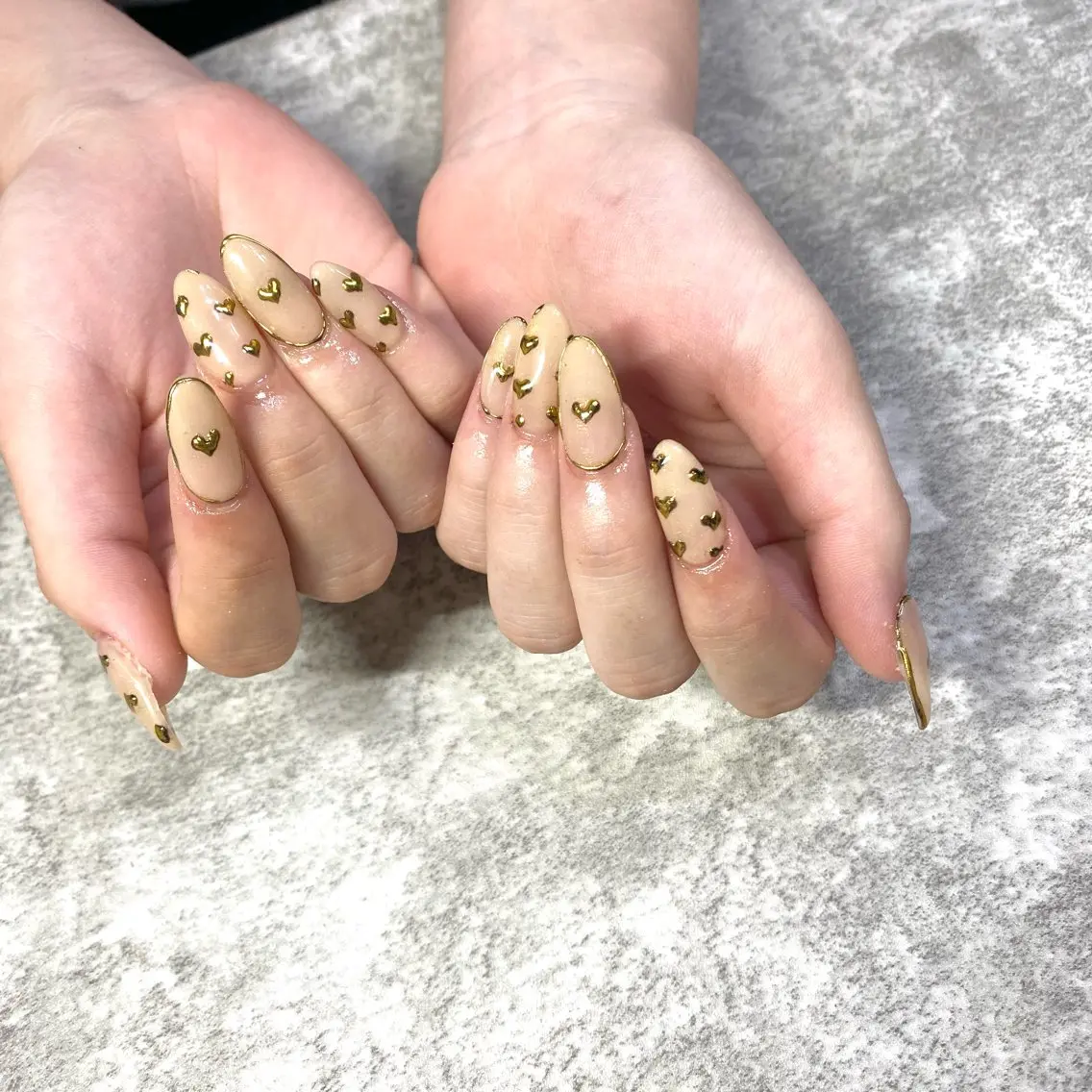 ネイル ハート ミラーネイル ハンドネイル ★Rinail... .のネイルデザイン