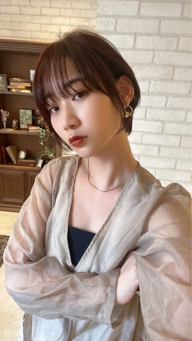 ショート カラー ショートヘア 橘 ゆきののヘアスタイル