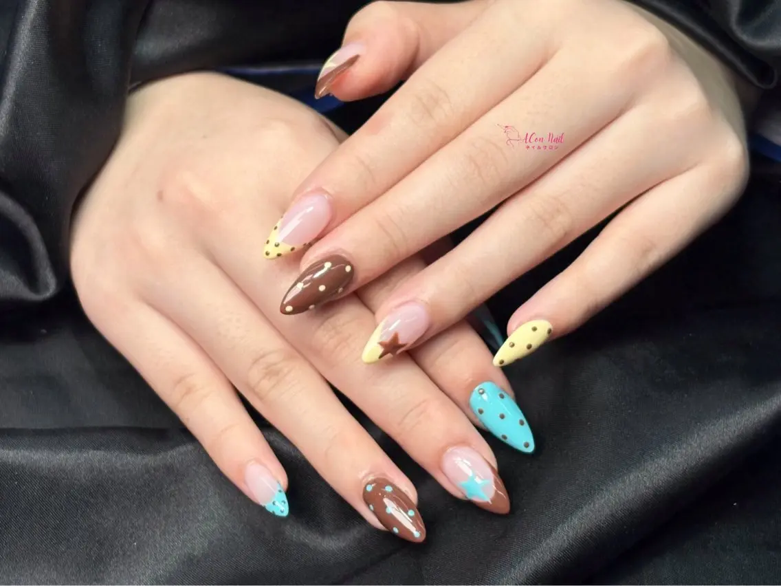 ネイル 桜ネイル 長さ出し フラワーネイル フレンチネイル ジェルネイル ハンドネイル ACon NailSalonのネイルデザイン
