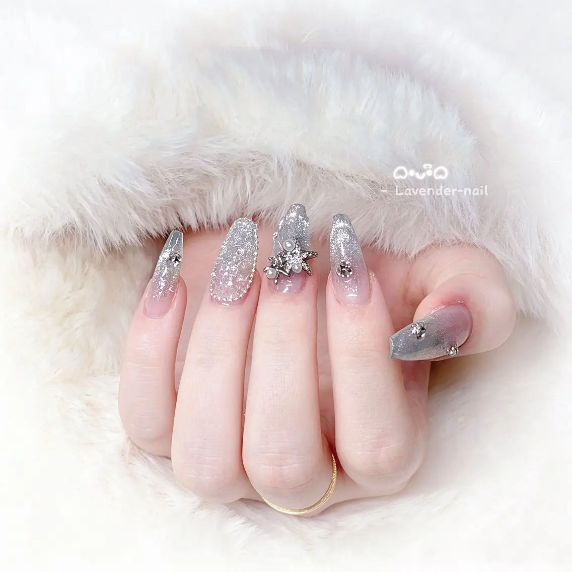 ネイル ハンドネイル Lavender nail·中島公園のネイルデザイン