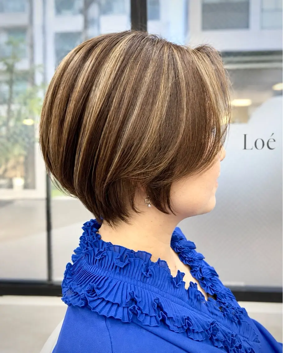 ショート カット ヘアカラー 関山浩平ショート /ボブ/ヘアセットのヘアスタイル