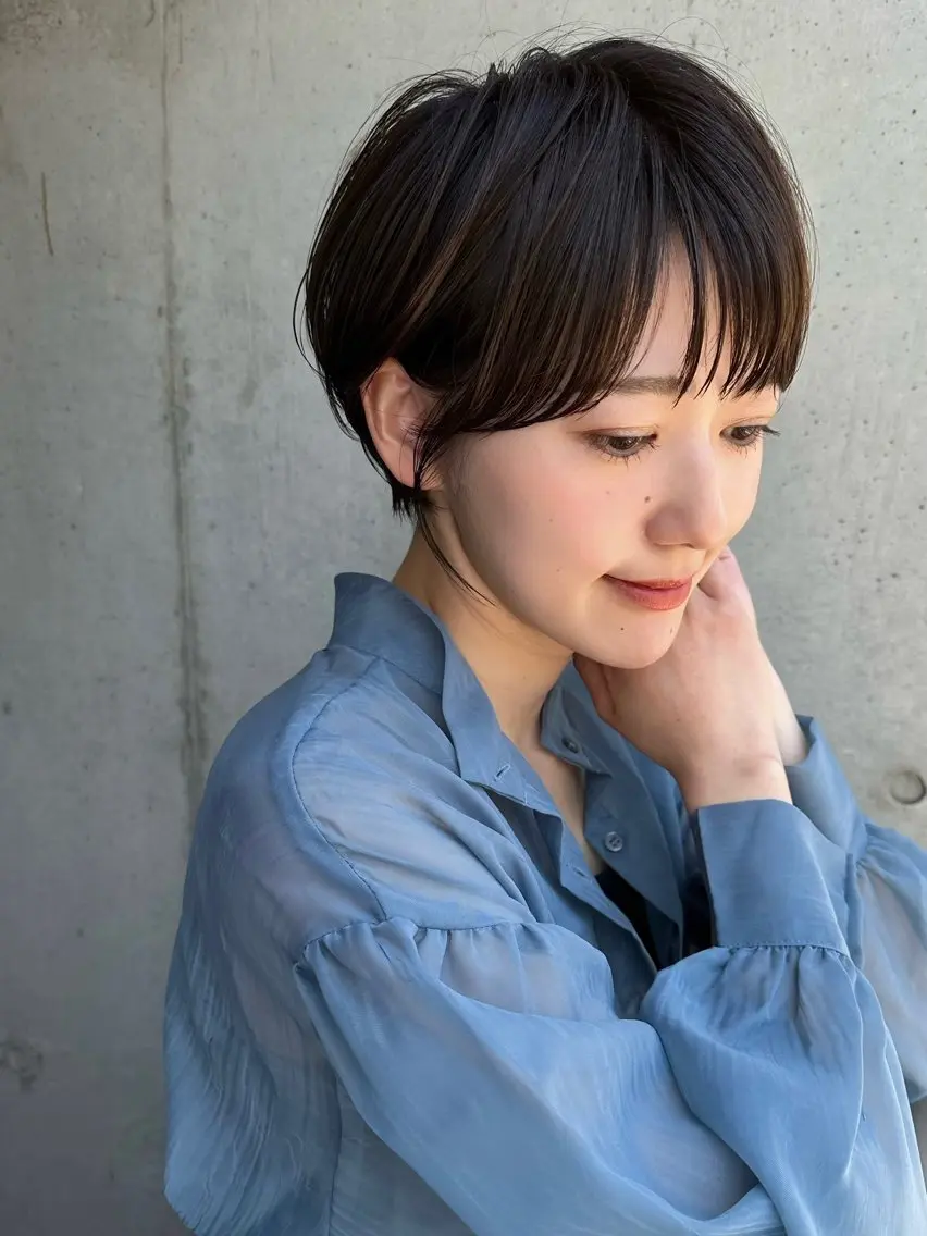ショート ショートヘア SNS撮影用 髪質改善モデル募集のヘアスタイル