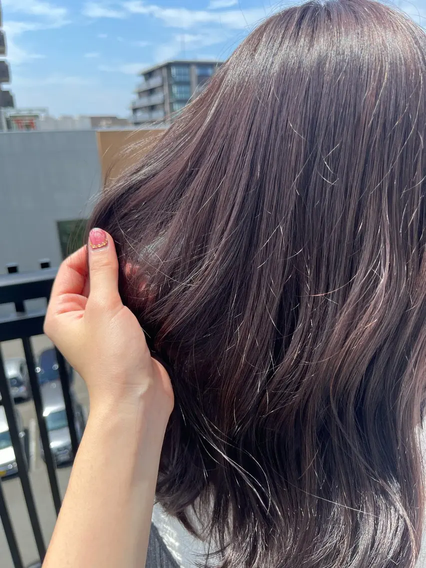 カラー 透明感カラー グレージュ 石橋 桃花のヘアスタイル
