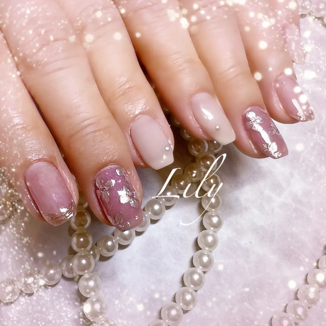 ネイル ハンドネイル Lily*nail 🌻Mii🌻のネイルデザイン