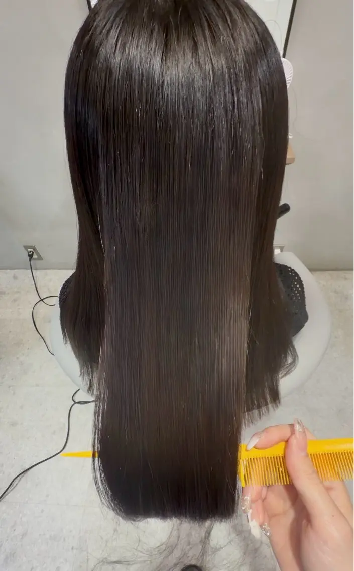 ロング 縮毛矯正 よしおか†❤︎ 【縮毛矯正/ツヤ髪】のヘアスタイル