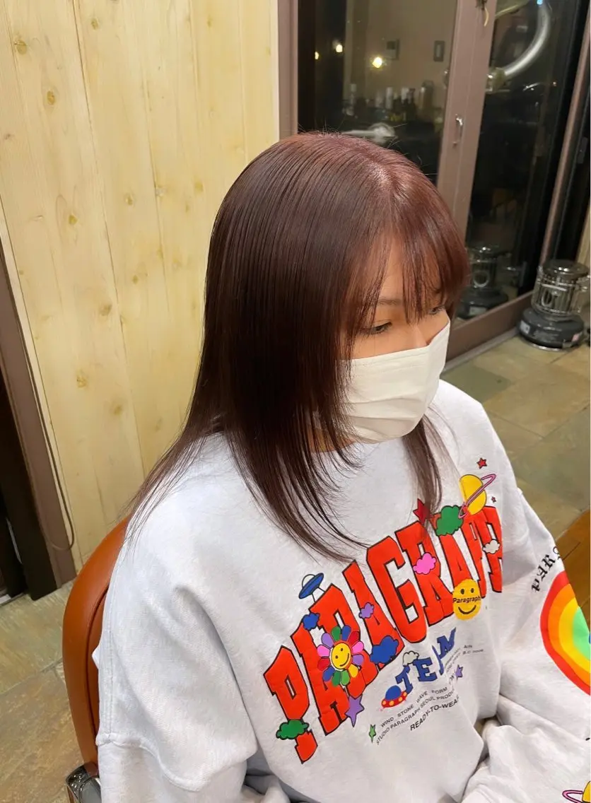 ミディアム カラー ベージュカラー ラベンダーカラー ラベンダーピンク ピンクカラー ピンクベージュ ayaka |トレンドヘアのヘアスタイル