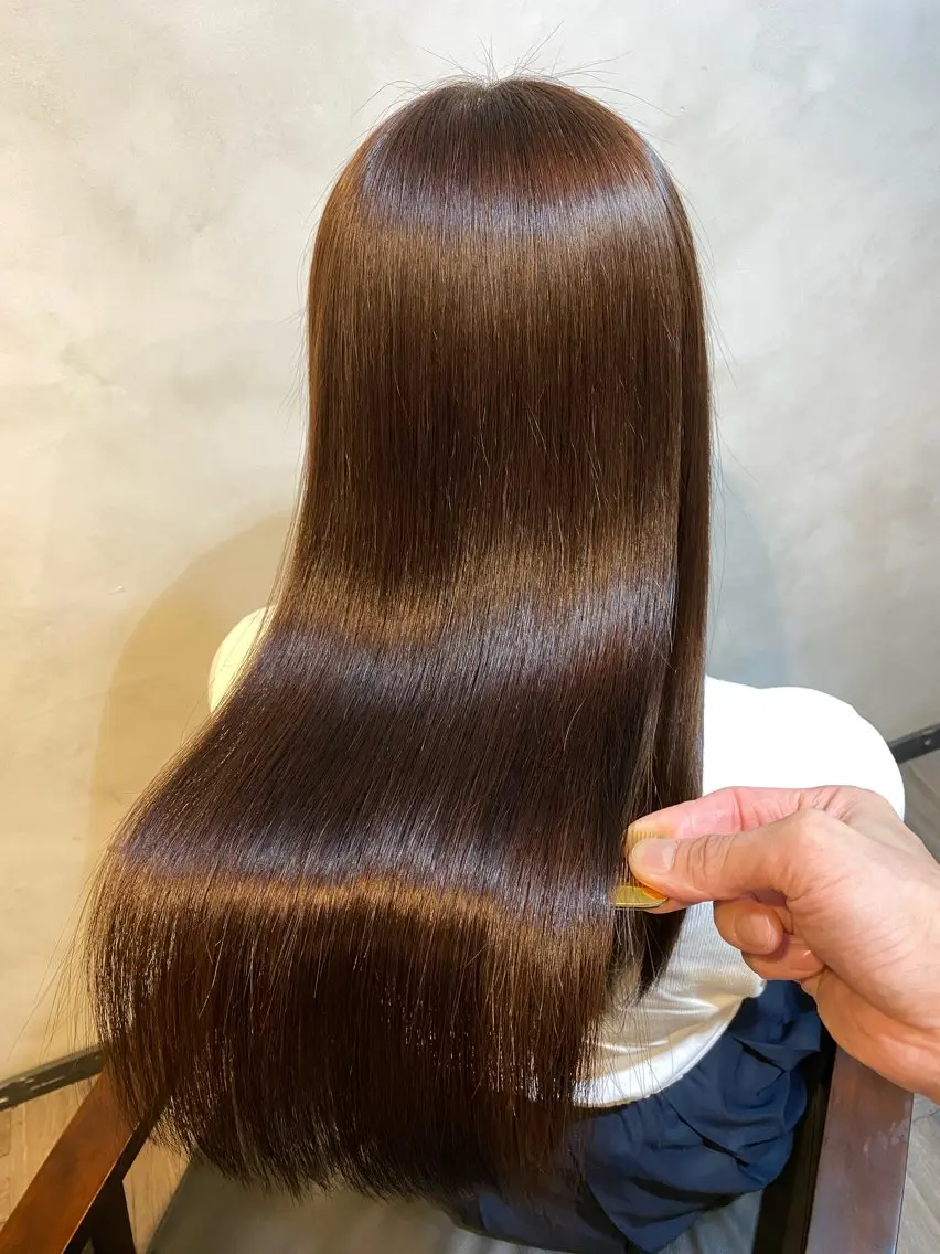 ロング 髪質改善 ロング 酸性ストレート カット ヘアカラー 縮毛矯正 トリートメント ヘッドスパ ヘアセット 美髪矯正 🌈髪質改善 山下のヘアスタイル