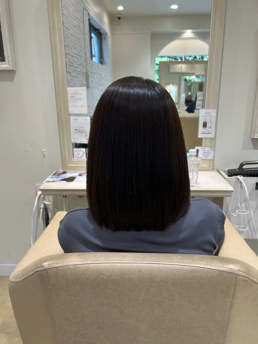 ミディアム 切りっぱなしボブ ボブ 🎀✨あおき みなみ✨🎀のヘアスタイル