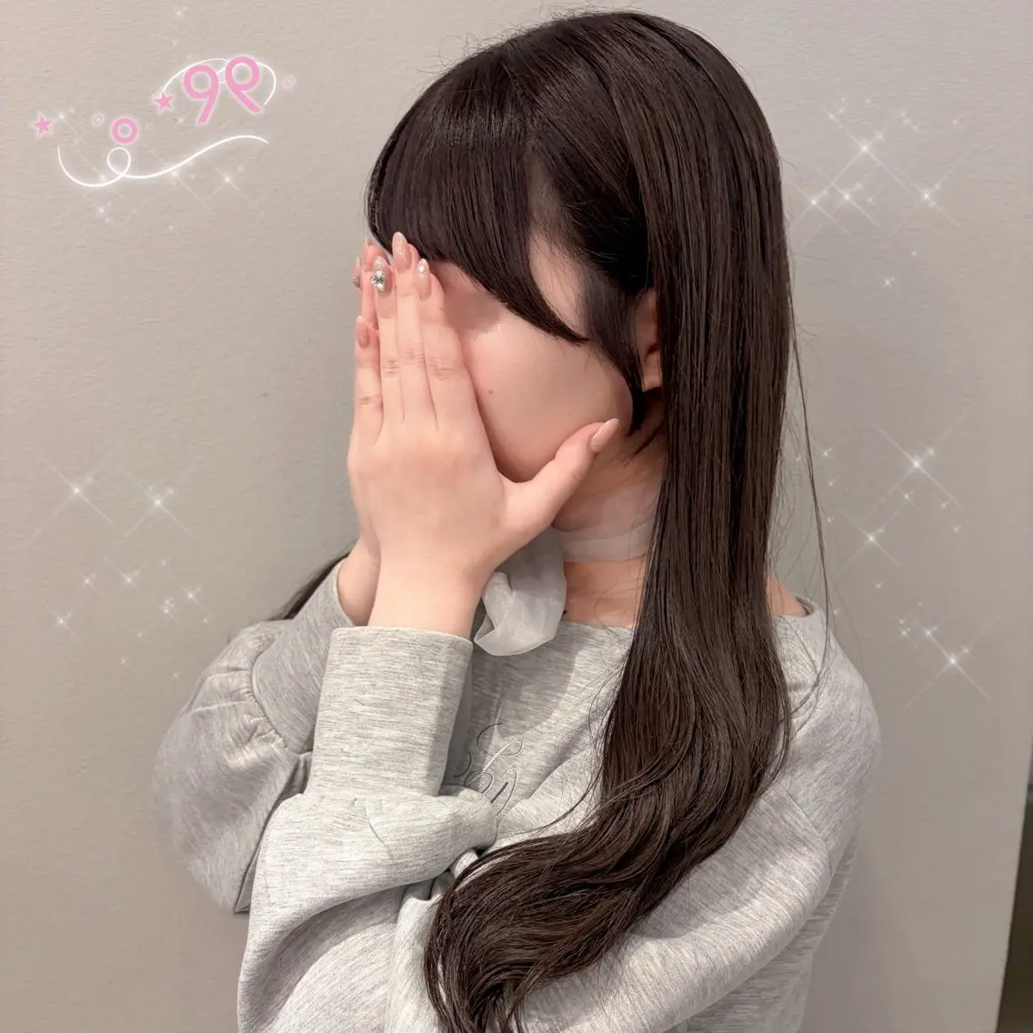 ロング カラー サイドバング カット ヘアカラー 顔周り/ガーリー /ヘアメ/あつはのヘアスタイル