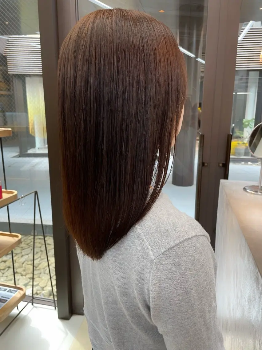 ミディアム 縮毛矯正 縮毛矯正 トリートメント カットモデル募集中 🤍harunaのヘアスタイル