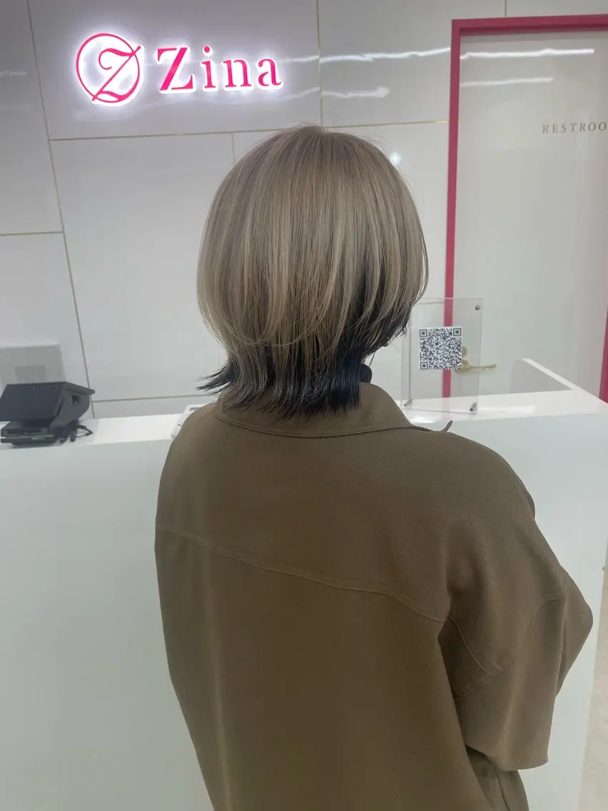 ミディアム カラー カット ヘアカラー 冨木 雄斗のヘアスタイル