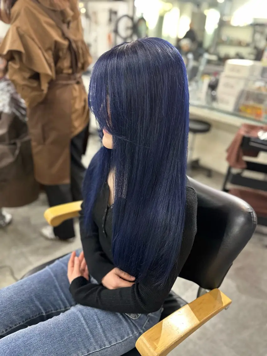 ロング カラー ブリーチ 髪質改善 トリートメント ヘアカラー トリートメント 髪質改善🩵縮毛矯正 代々木/木下のヘアスタイル