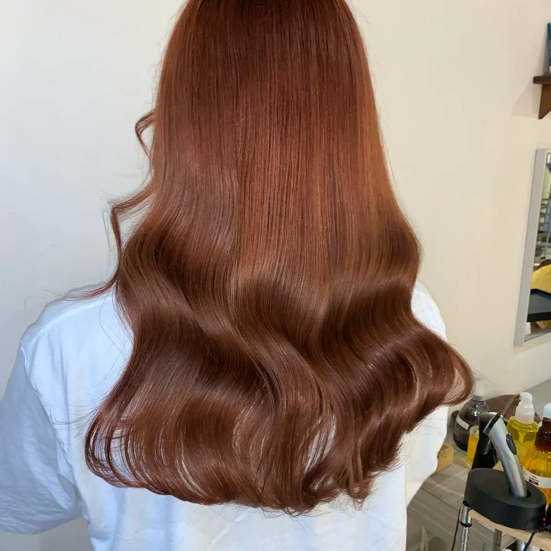 ロング ヘアカラー トリートメント 新宿♥ハッシュカット 暖色カラー♥Unaのヘアスタイル
