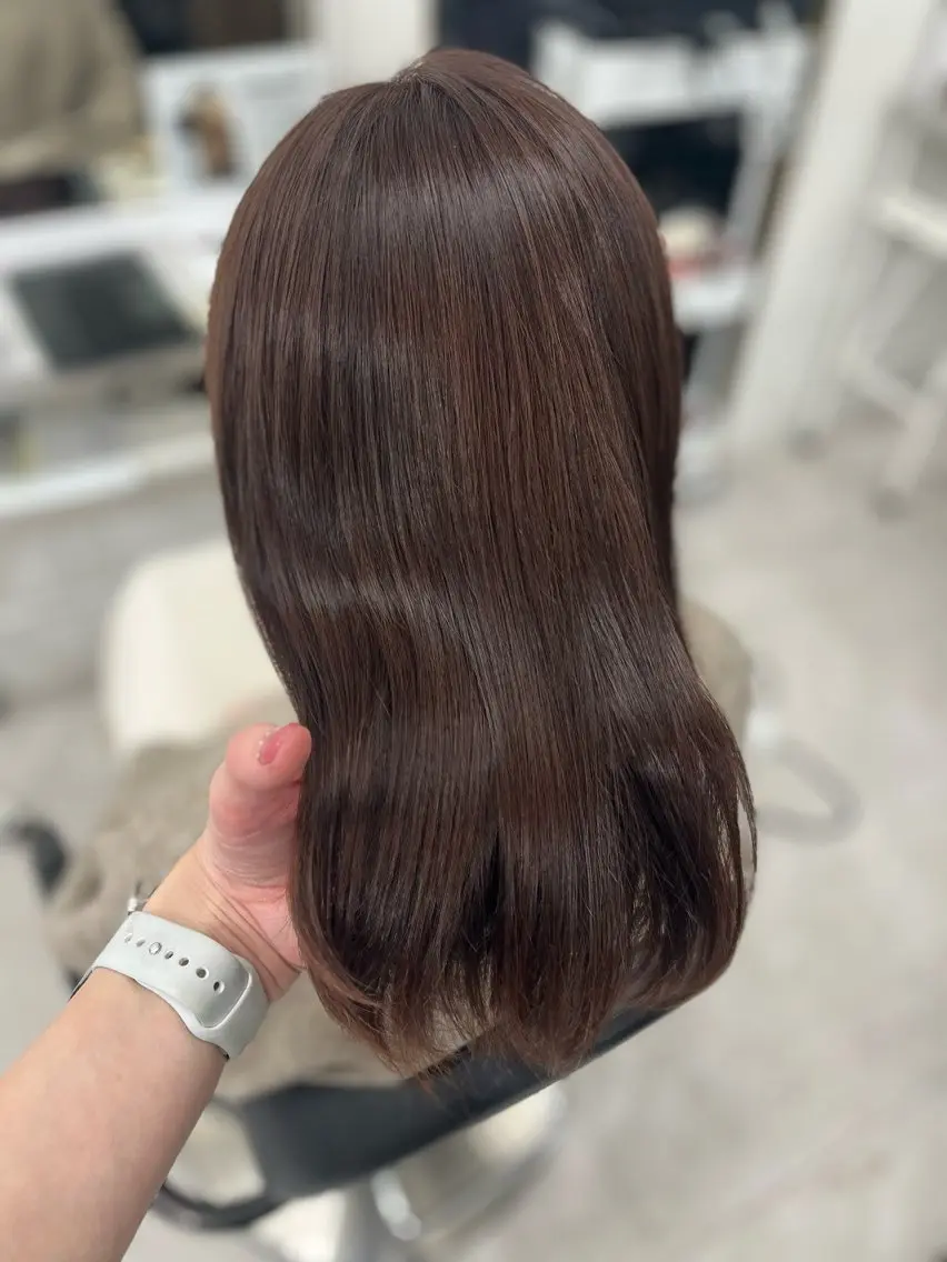 セミロング カラー ブラウンカラー 🫧ぷる艶カラー🫧 Yuubi🦩のヘアスタイル