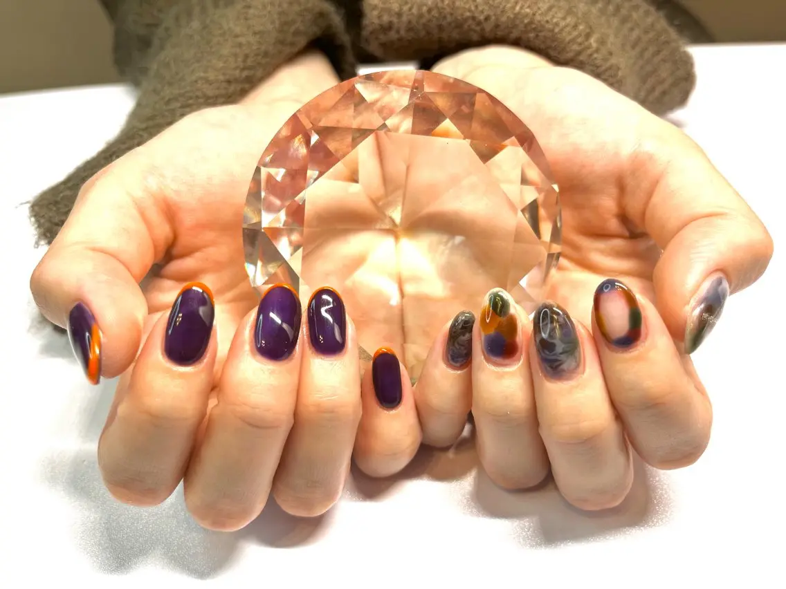 ネイル アートネイル ニュアンスネイル オフィスネイル ワンカラーネイル シンプルネイル ハンドネイル プライベートサロン N's Nailのネイルデザイン