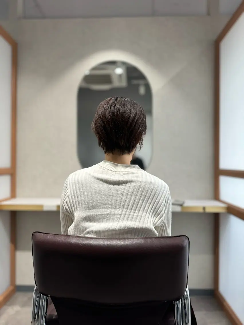 ショート カット くせ毛カット終着点 カワサキトオル溝の口のヘアスタイル