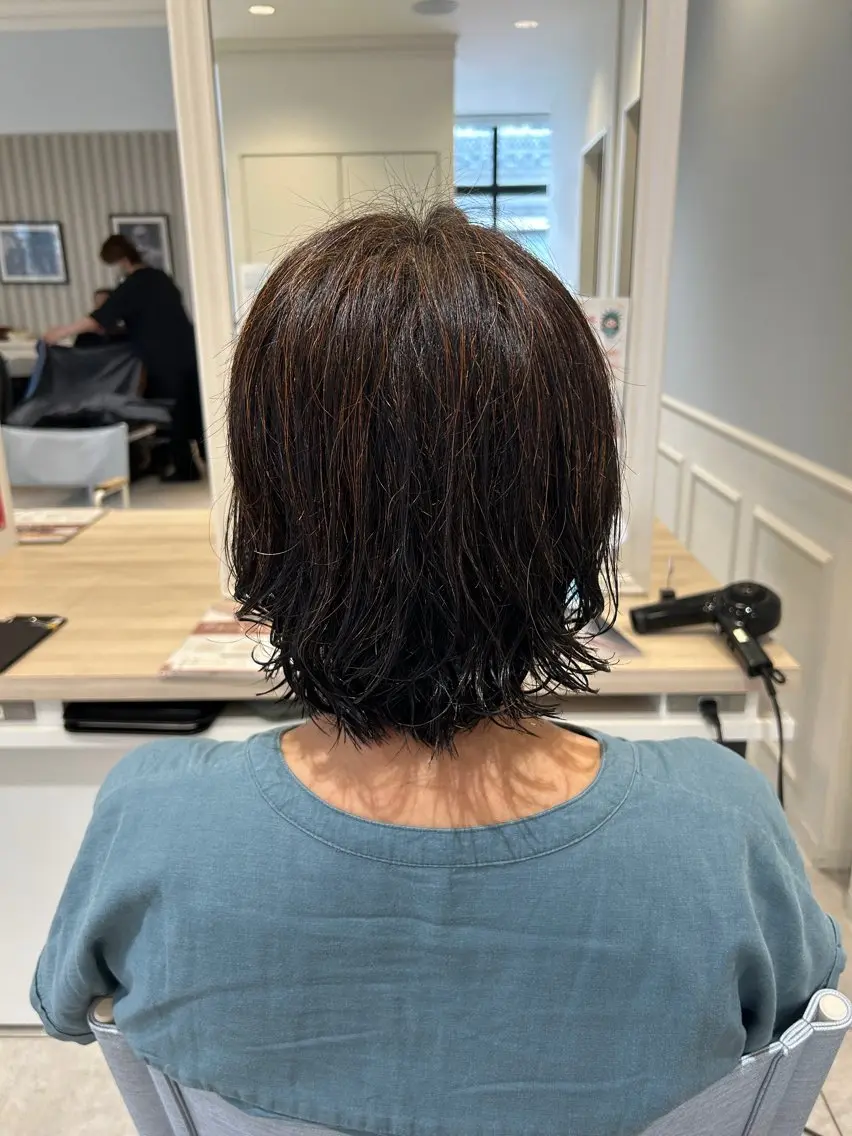 ショート パーマ カット ヘアカラー レディースカット/ Saeko✂のヘアスタイル