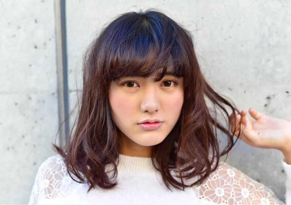 ミディアム カラー パーマ 【白髪ぼかし 専門GBG】自由が丘のヘアスタイル