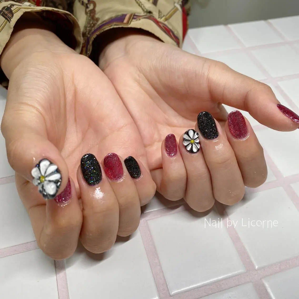 ネイル アートネイル オーロラネイル フレンチネイル 氷ネイル・うるうるネイル マグネットネイル ハンドネイル Nail by Licorneのネイルデザイン