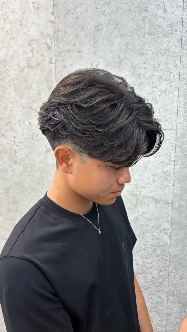 ショート パーマ メンズ フェザーパーマ メンズパーマ カット パーマ fifth /波巻き /シャドウ/Kotaのヘアスタイル