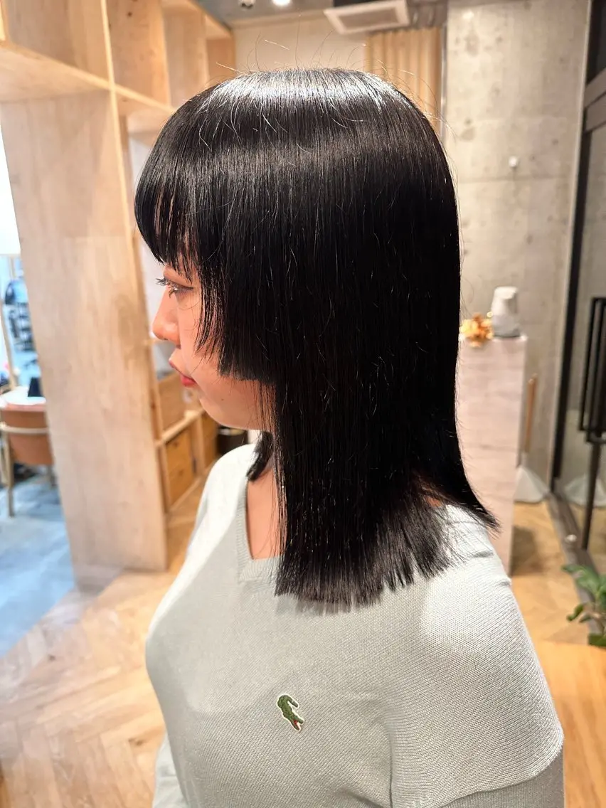 カラー ヘアカラー トリートメント 艶カラー/ボブカット 【lyann】ゆきののヘアスタイル
