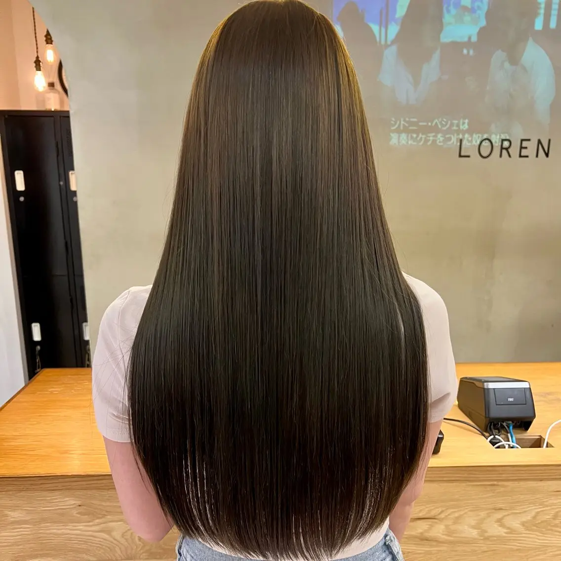 ロング カラー 透明感カラー ダブルカラー カット ヘアカラー レイヤー/縮毛矯正/ 暖色/mao🎀のヘアスタイル
