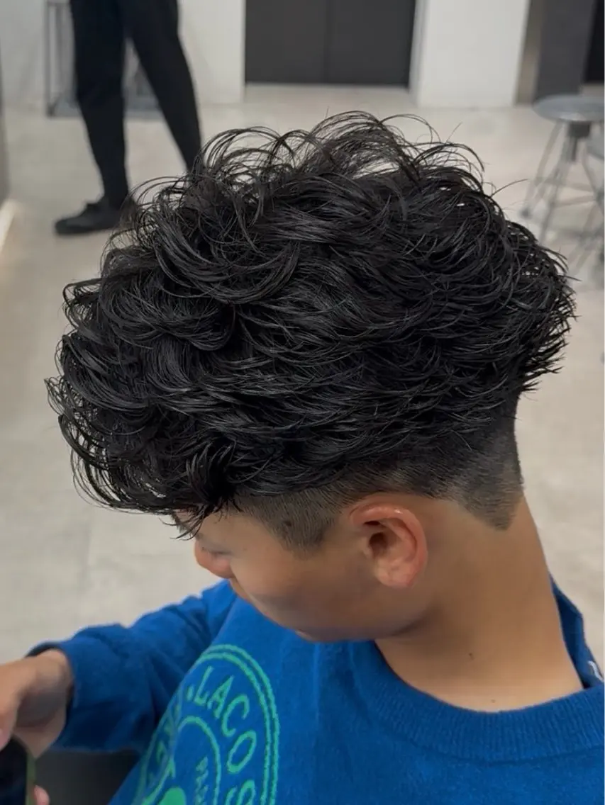 ショート パーマ メンズ ショートヘア カット パーマ メンズパーマカット 達人/涼のヘアスタイル