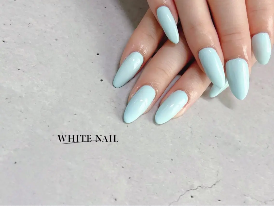 ネイル ワンカラーネイル ハンドネイル WHITE NAIL ホワイトネイルのネイルデザイン