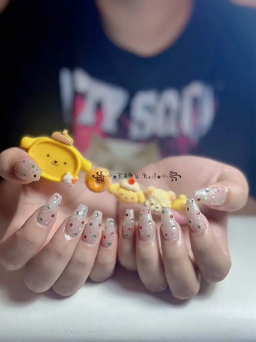 ネイル キラキラネイル マグネットネイル ミラーネイル ピンク 夏ネイル ハンドネイル RAMU Nail 恵比寿店のネイルデザイン