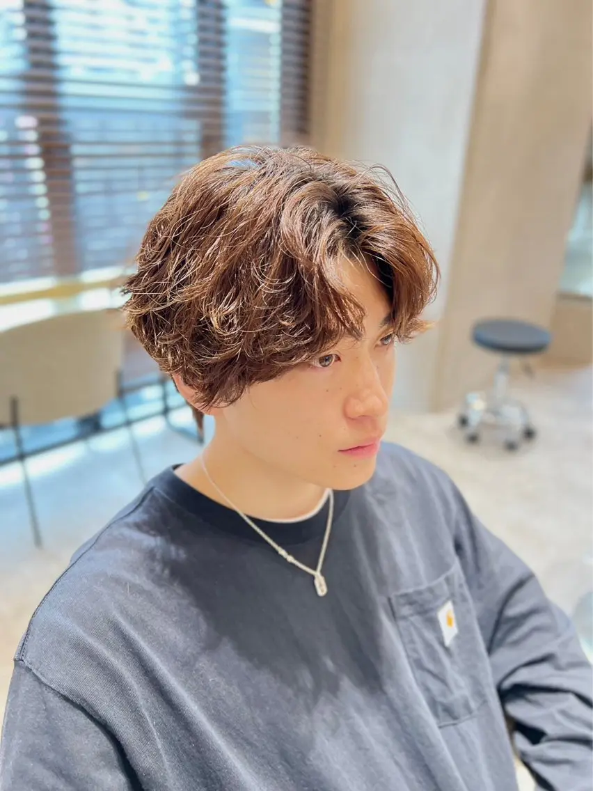 【🍃5月メンズ限定🍃】🌀流れるニュアンスパーマ+骨格矯正カット+最新トリートメント💫の写真