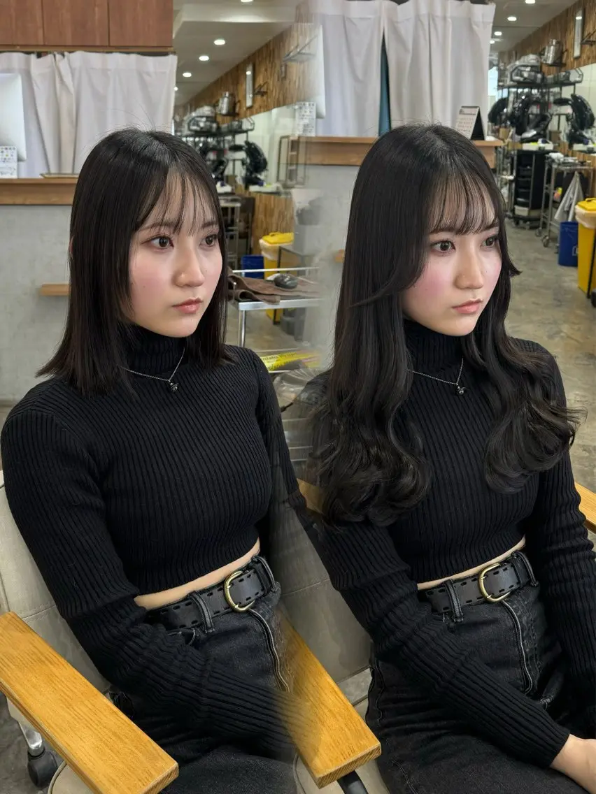 ロング シールエクステ エクステ カラーモデル募集 吉原佳穂💗のヘアスタイル