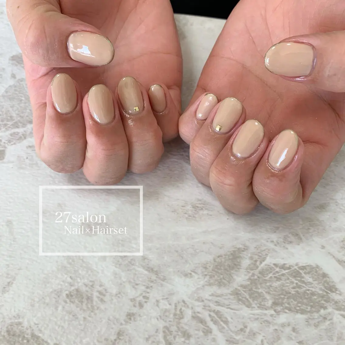ネイル フレンチネイル オフィスネイル シンプルネイル 27salon yuinaのネイルデザイン