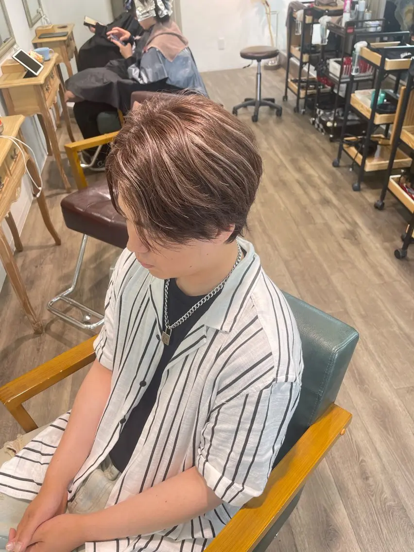 ショート カラー メンズ ヘアカラー Felice Erikaのヘアスタイル