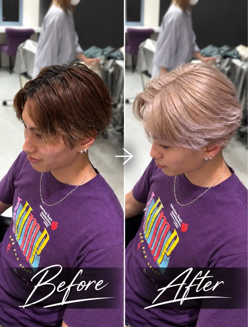 カラー メンズ ヘアカラー 井上 慈温のヘアスタイル