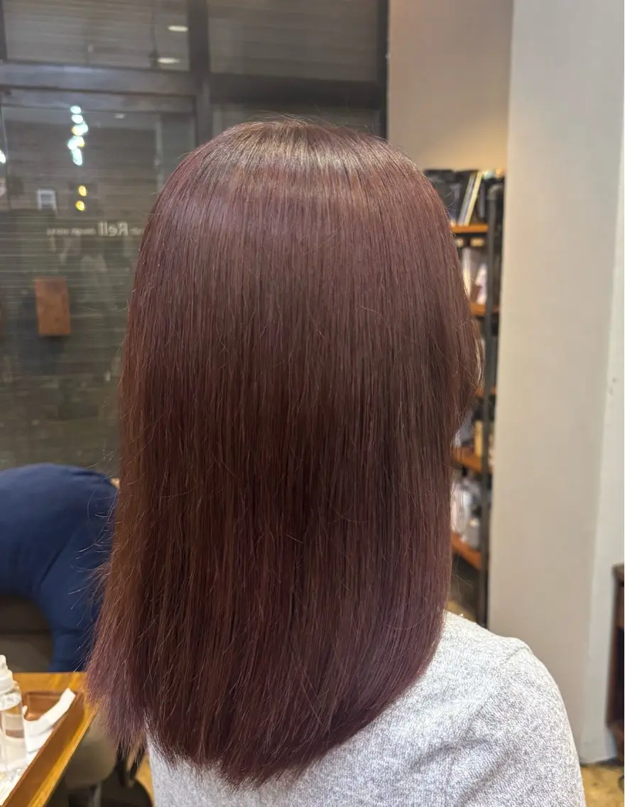 カラー ブラウンカラー ピンクカラー ヘアカラー ruup Rell スズカのヘアスタイル