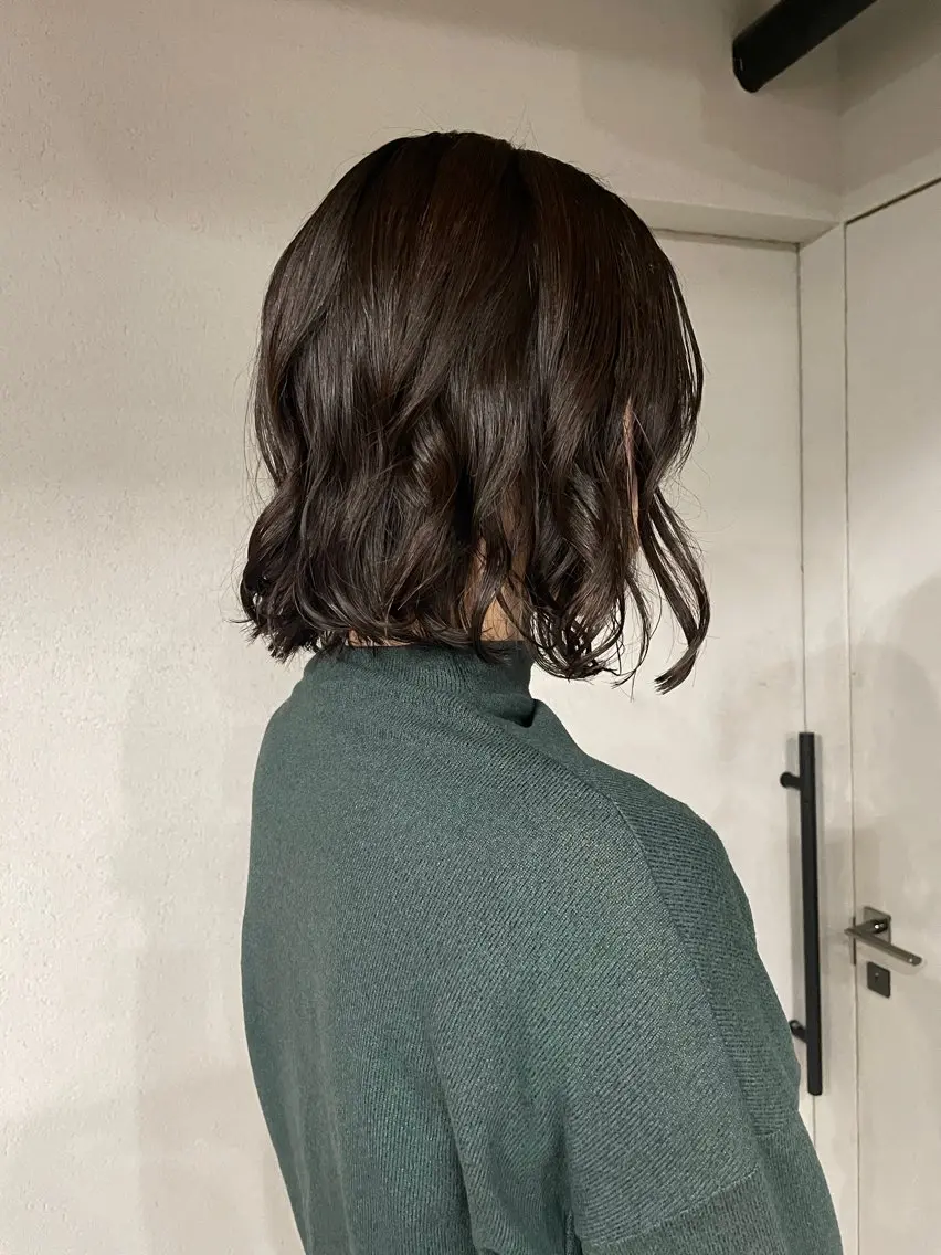 ミディアム カラー パーマ カット 表参道🌿赤み消し カラー/チナツのヘアスタイル