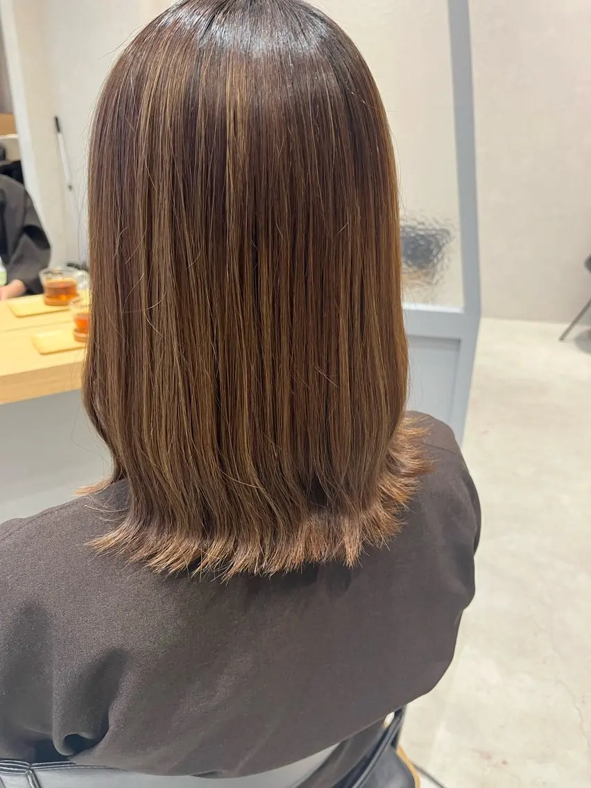 ミディアム 福島 果音のヘアスタイル