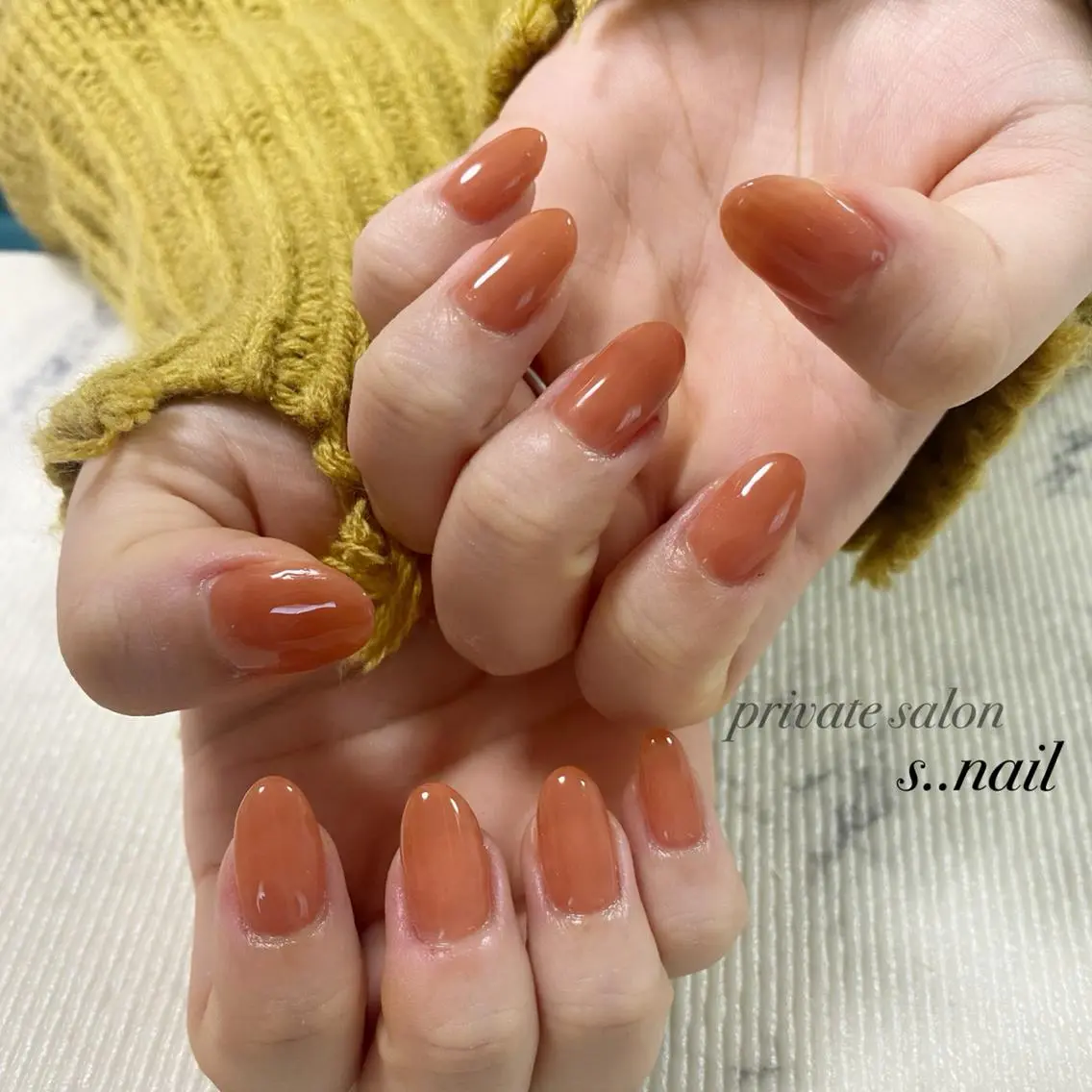 ネイル ブラウン オレンジ s..nail / MORITAのネイルデザイン