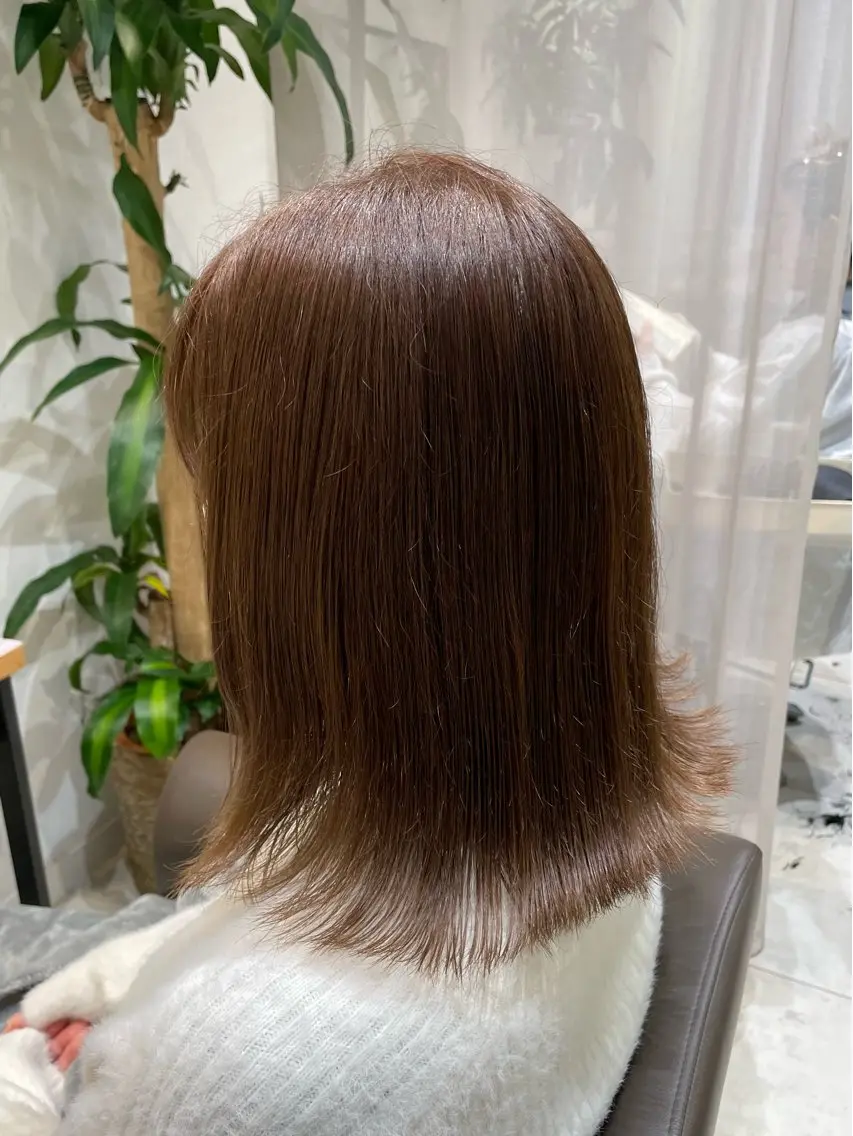 ミディアム トリートメント ヘアカラー NANAHO 湘南台美容室のヘアスタイル