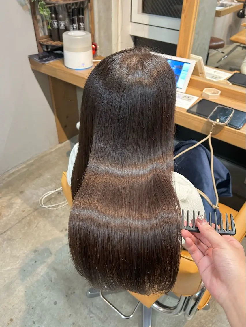 ロング カラー トリートメント ヘアカラー トリートメント 🥀折原 愛優🥀のヘアスタイル