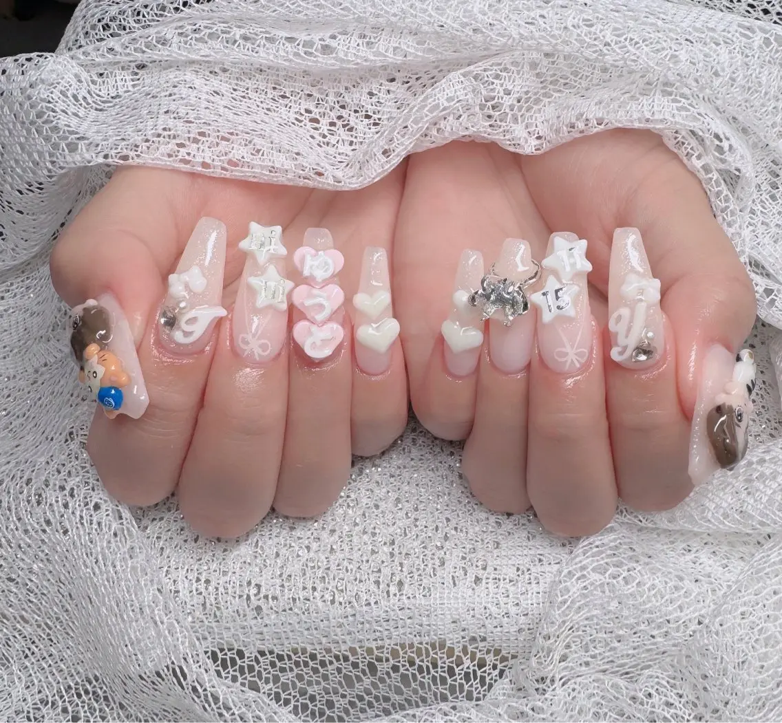 ネイル アートネイル 成人式 ジェルネイル ニュアンスネイル 夏ネイル ハンドネイル neco H.babynailのネイルデザイン
