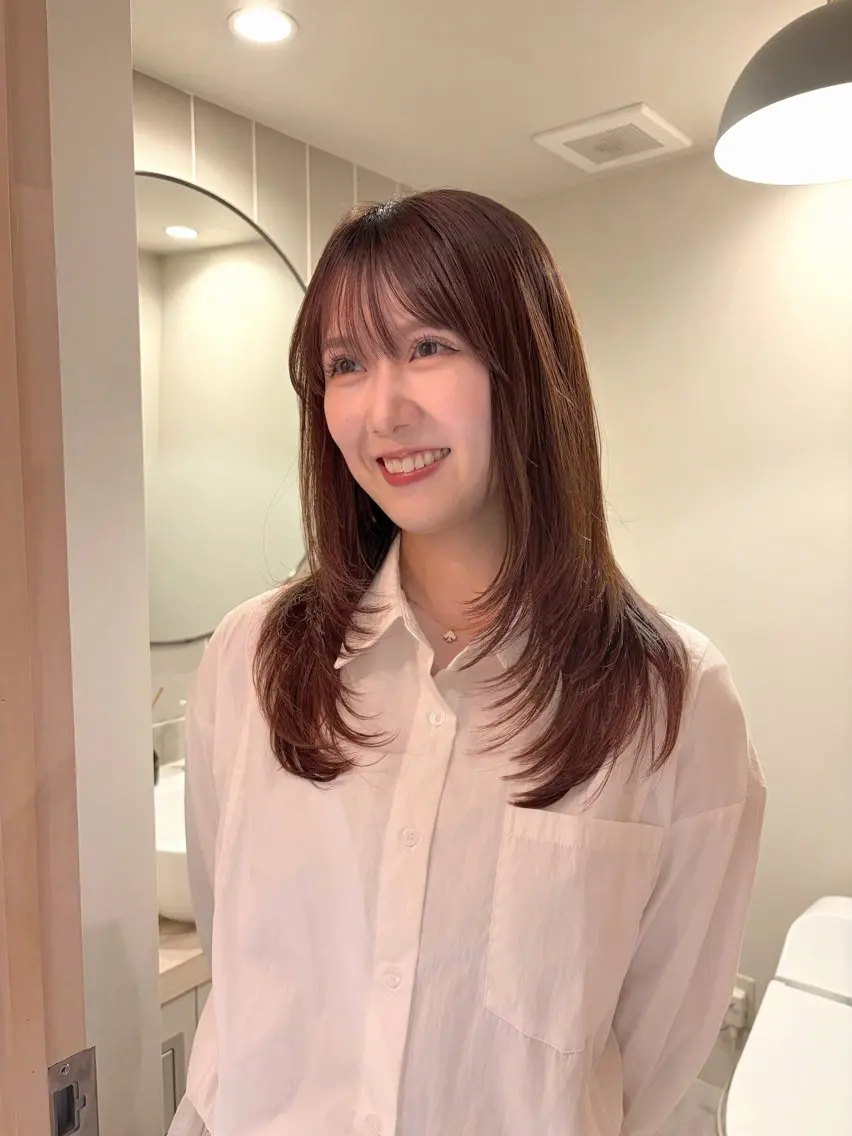 ミディアム カラー -みつま はるな-のヘアスタイル